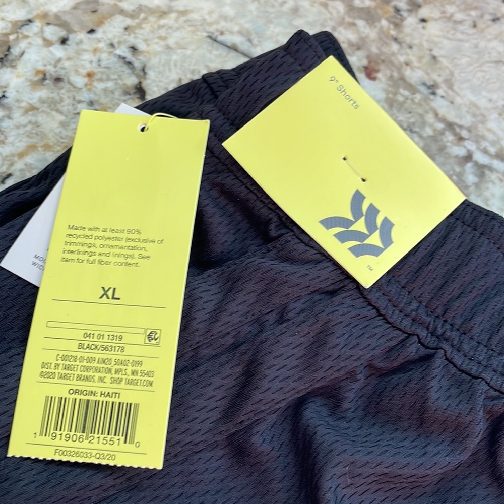 Men’s Black XL Shorts NWT